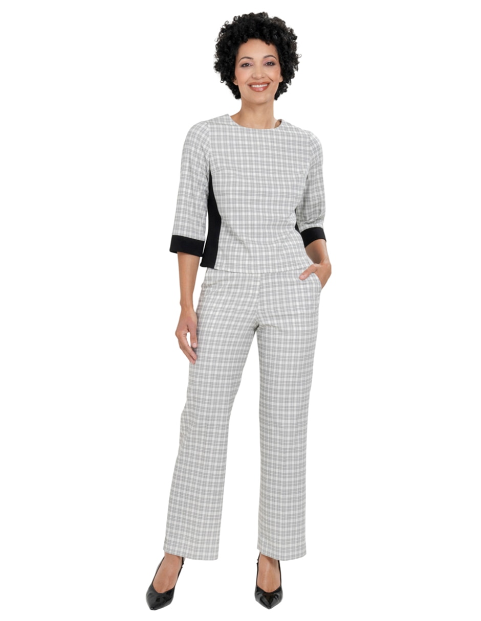 Blusa sin familia "manga" 3/4 "para mujer" 2