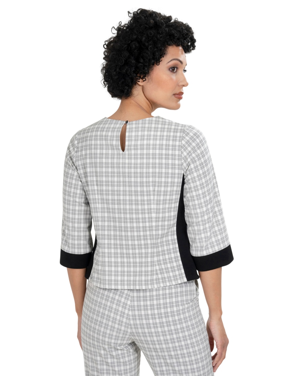 Blusa sin familia "manga" 3/4 "para mujer" 4