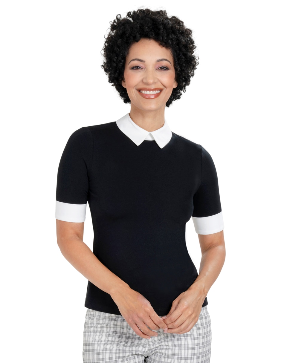 Blusa manga corta para mujer
