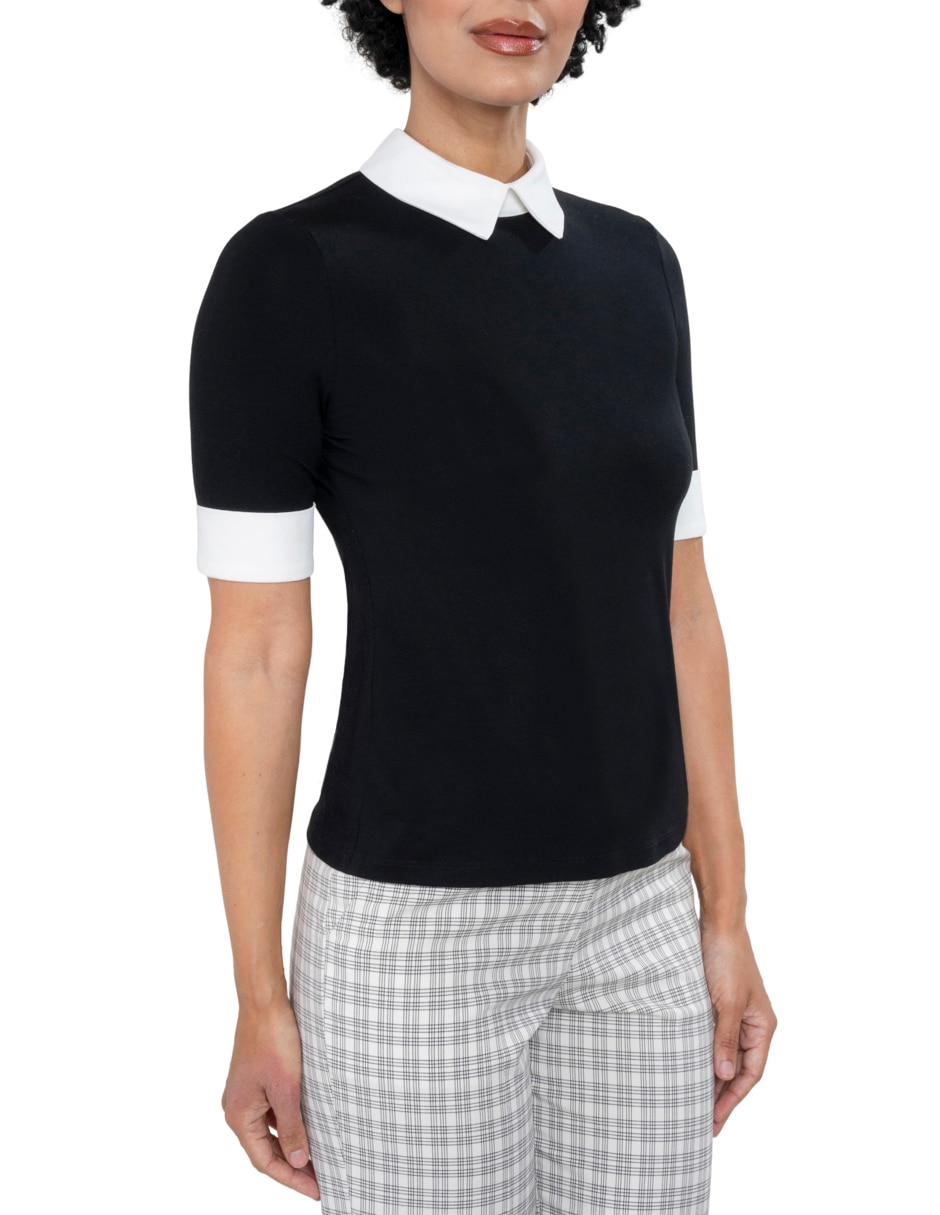 Blusa manga corta para mujer 4