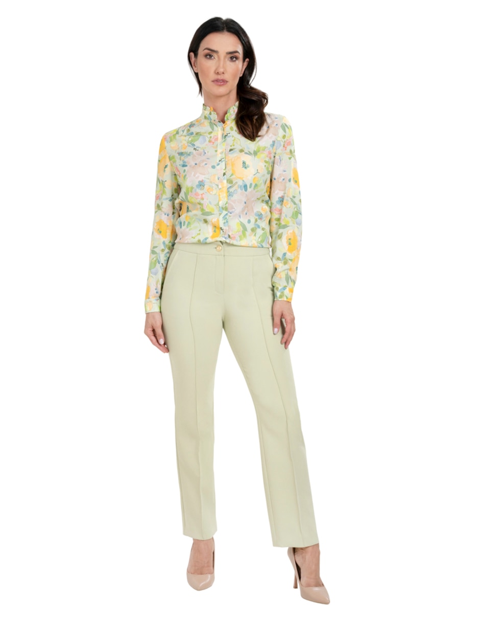 Pantalón regular regular para mujer 2