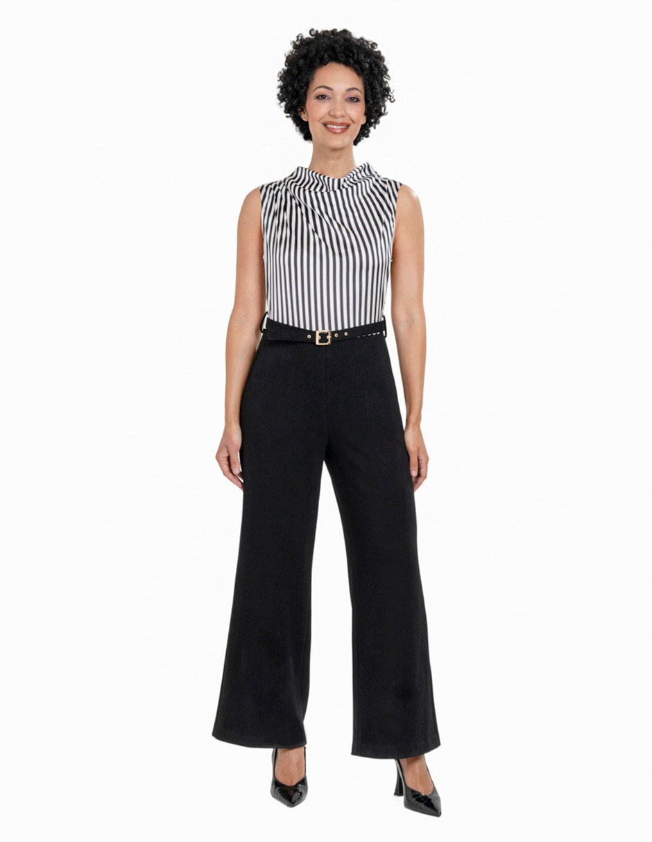 Jumpsuit casual estampado a rayas para mujer