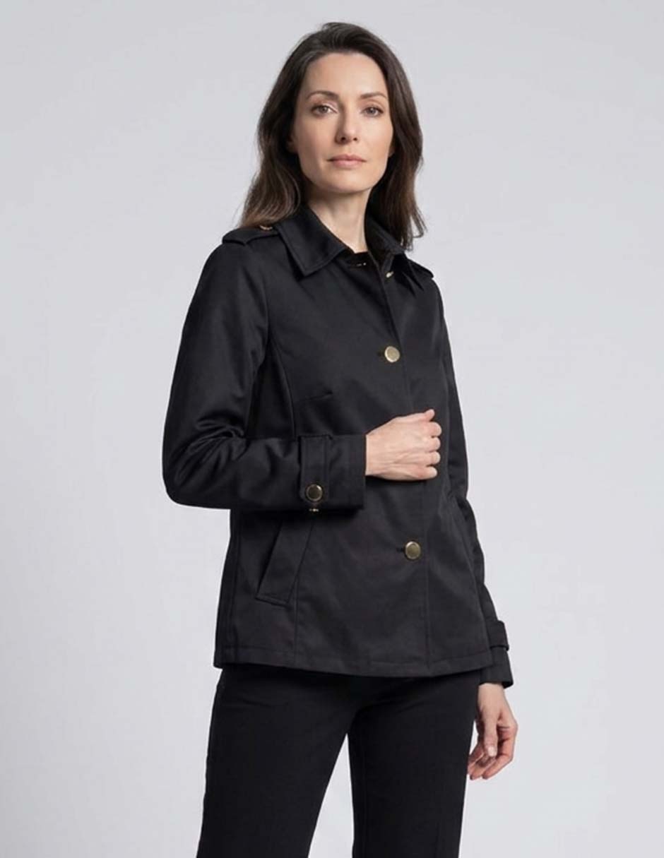Gabardina con bolsillos para mujer