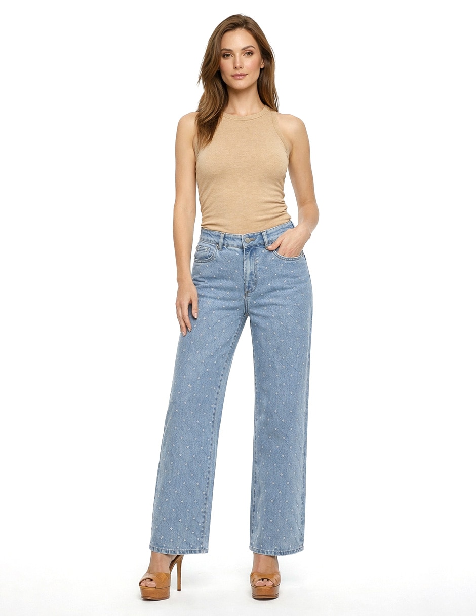Jeans regular boot cintura denim para mujer 2