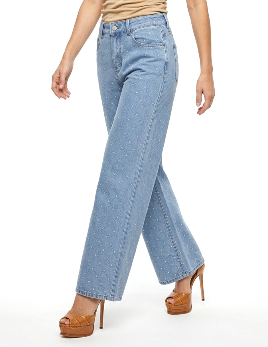 Jeans regular boot cintura denim para mujer 4