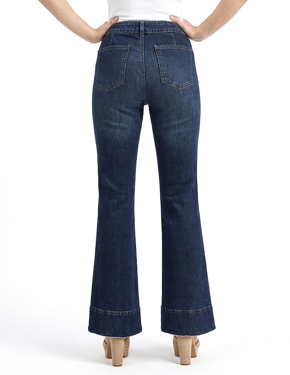 Jeans/jegging/jeans jogger regular acampanado cintura 226959 denim para mujer 3