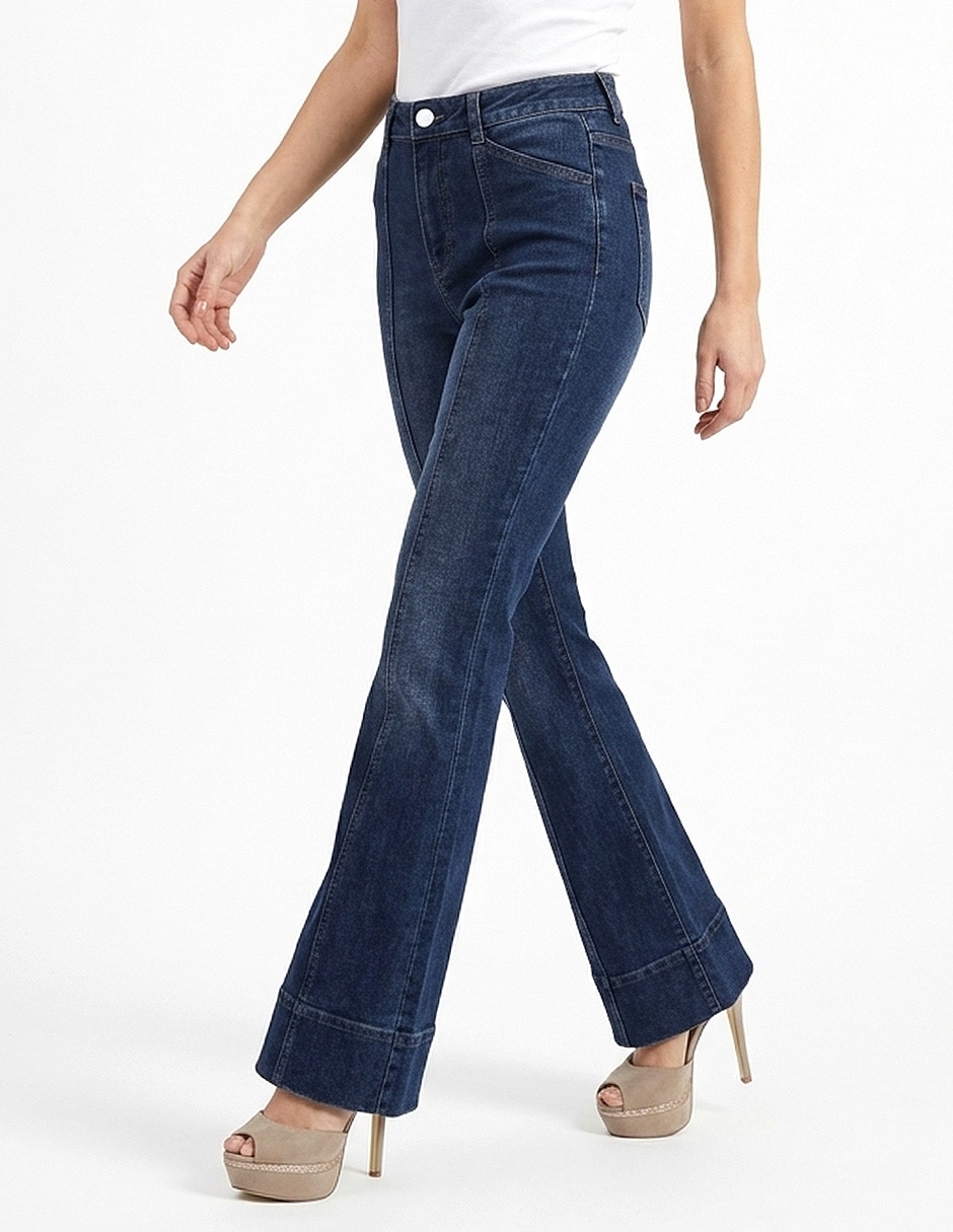 Jeans/jegging/jeans jogger regular acampanado cintura 226959 denim para mujer 5