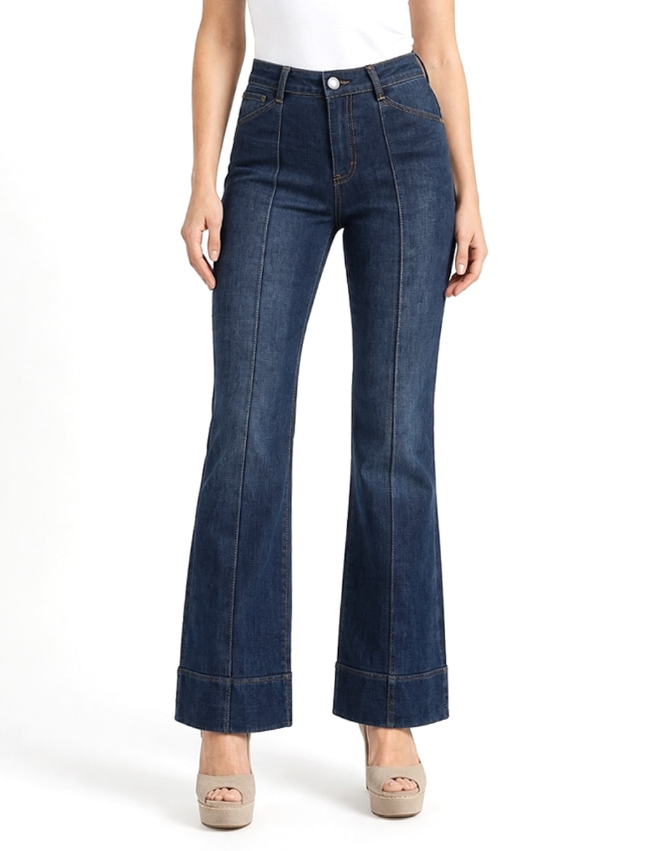 Jeans/jegging/jeans jogger regular acampanado cintura 226959 denim para mujer