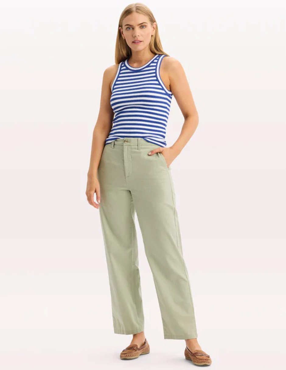 Playera sin manga Dockers cuello redondo para mujer