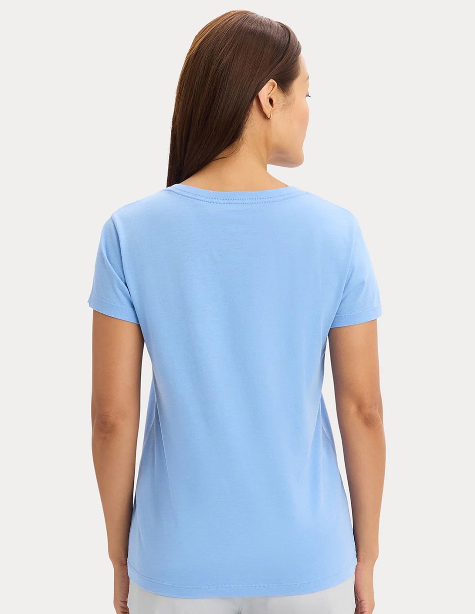 Playera manga corta Dockers cuello V para mujer