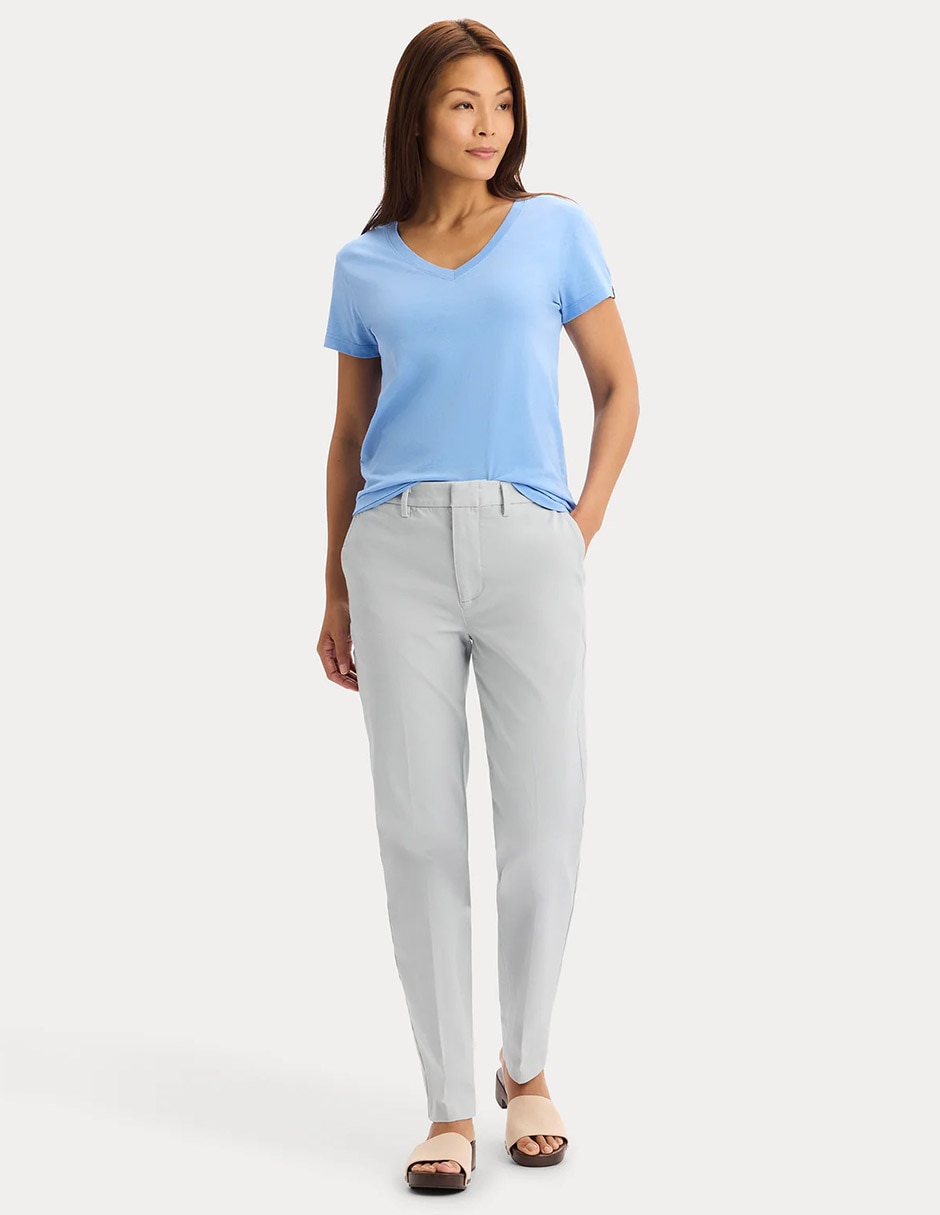 Playera manga corta Dockers cuello V para mujer