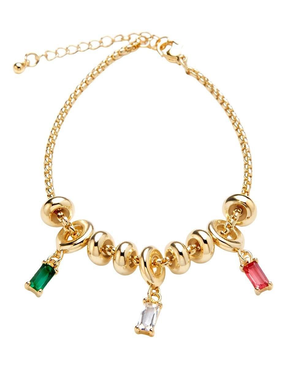 Pulsera con zirconia Triade acabado baño de oro 18 K Pulsera con zirconia Triade acabado baño de oro 18 K