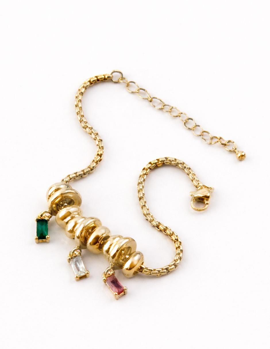 Pulsera con zirconia Triade acabado baño de oro 18 K 3