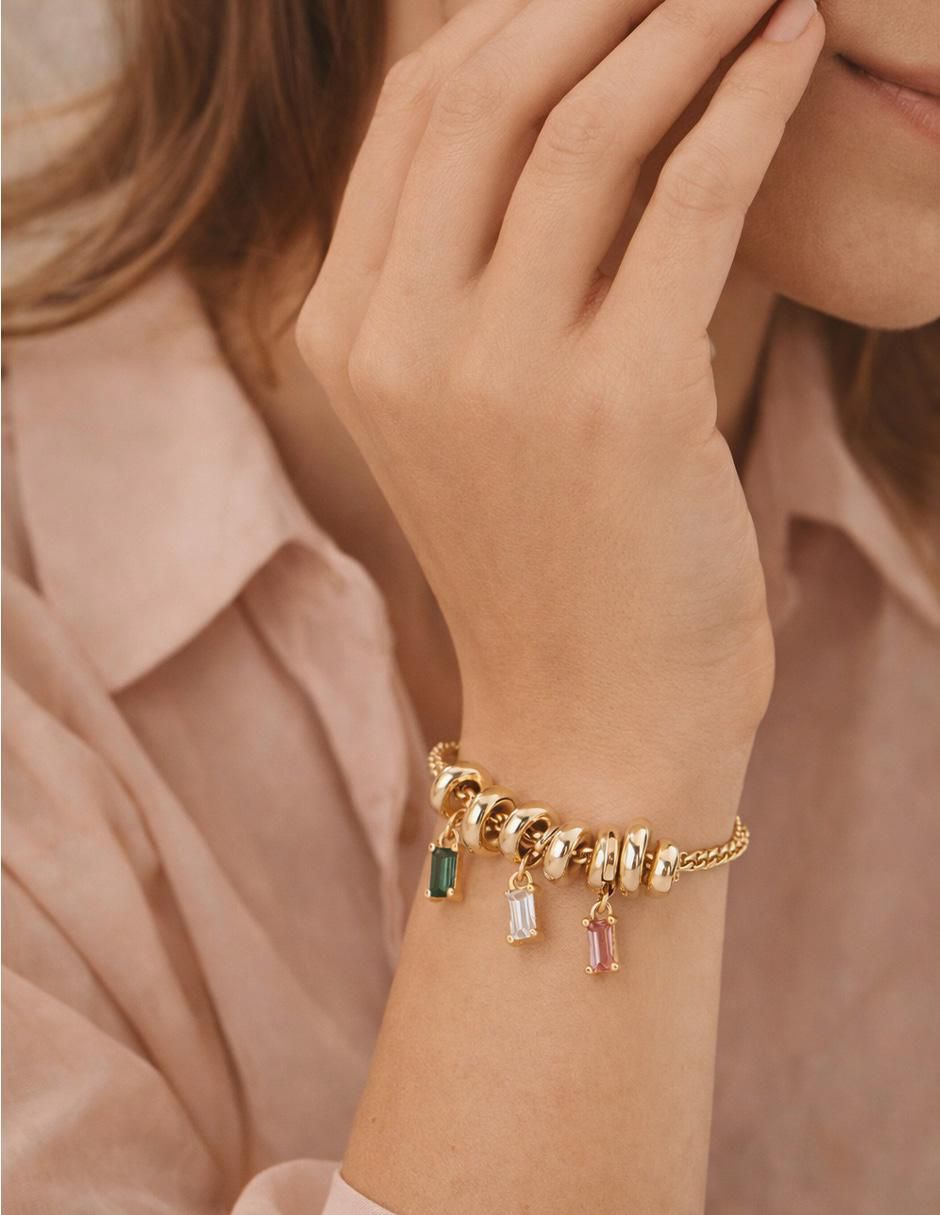 Pulsera con zirconia Triade acabado baño de oro 18 K 4