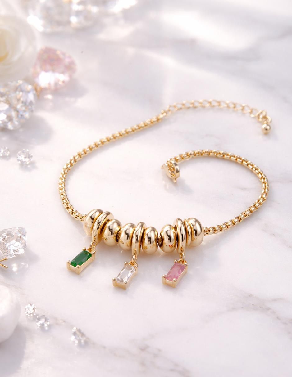 Pulsera con zirconia Triade acabado baño de oro 18 K 5