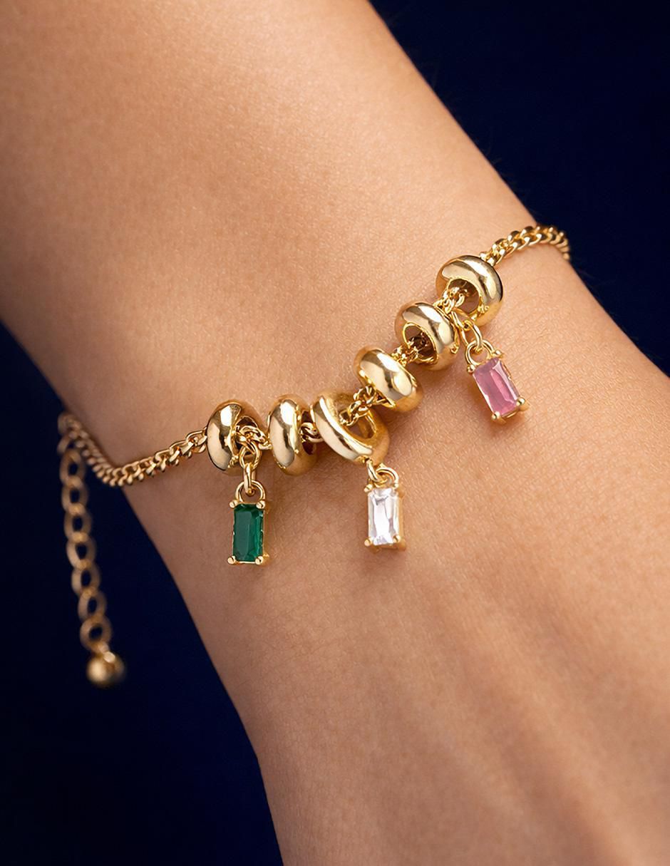 Pulsera con zirconia Triade acabado baño de oro 18 K 6