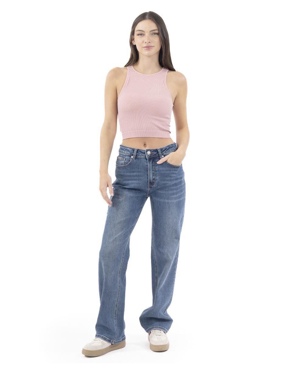 Jeans wide leg qd211355 para mujer 1