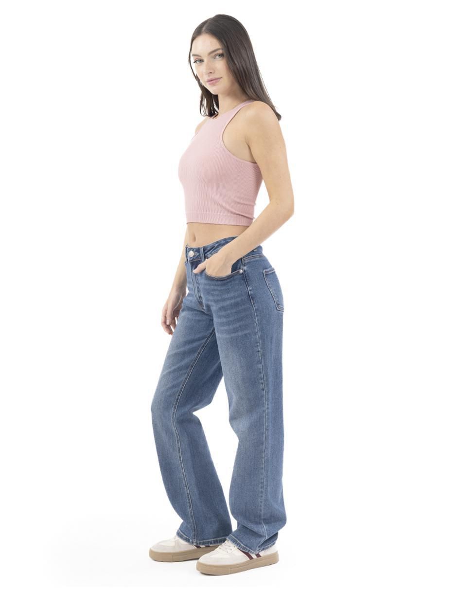 Jeans wide leg qd211355 para mujer 4