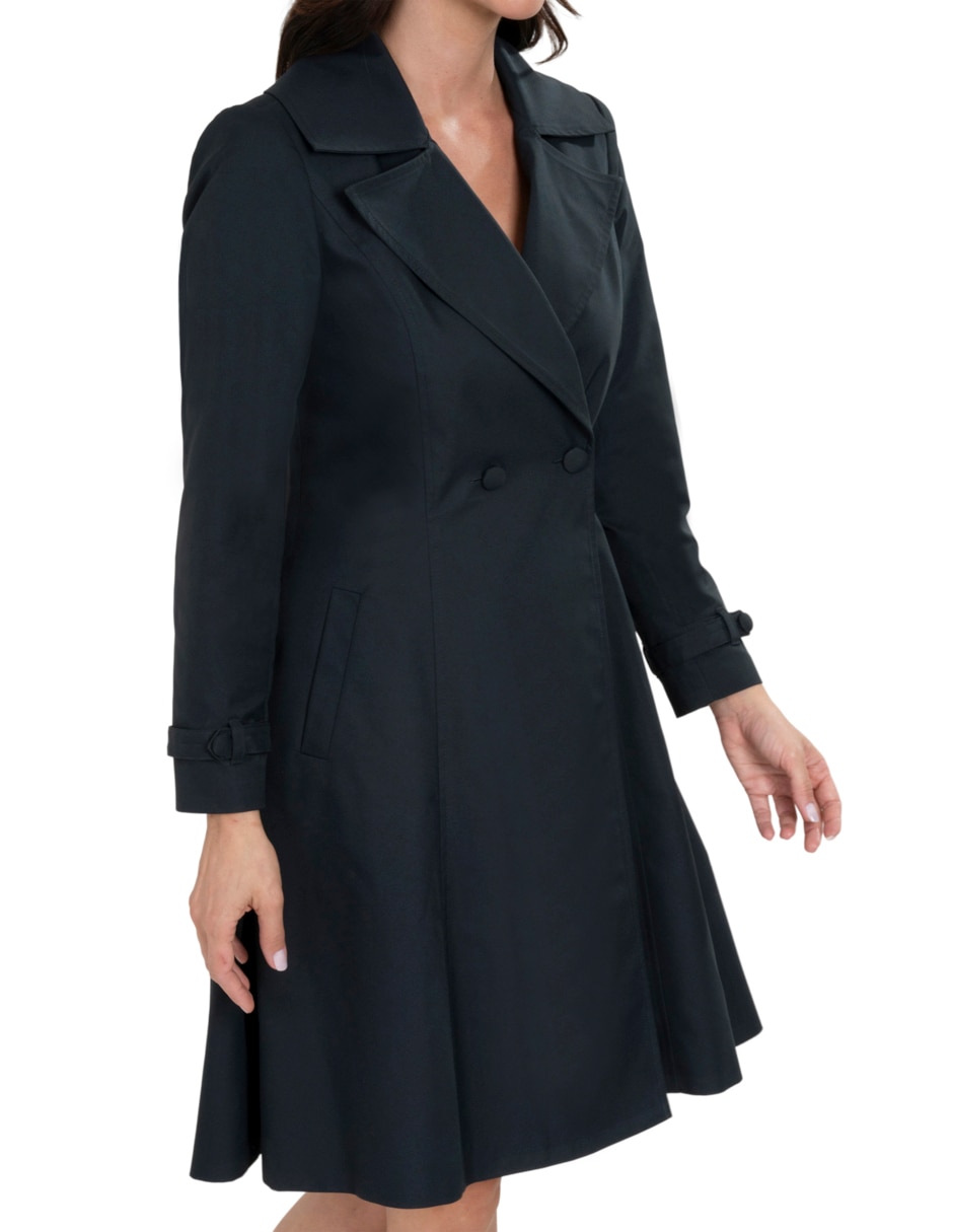 "gabardina" resistente al agua sin diseño "para mujer" 4