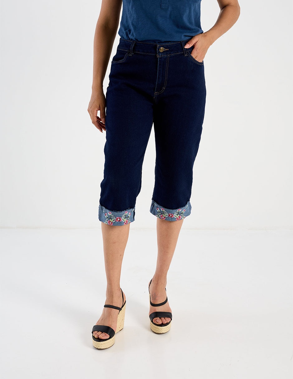 Pantalon capri straight para mujer