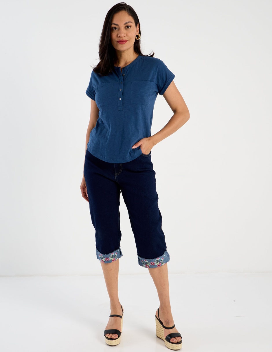 Pantalon capri straight para mujer 3