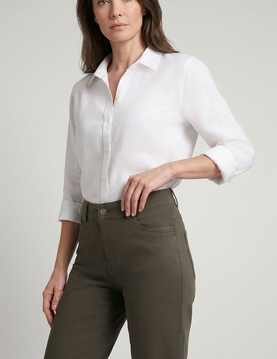 Pantalón capri recto para mujer 3