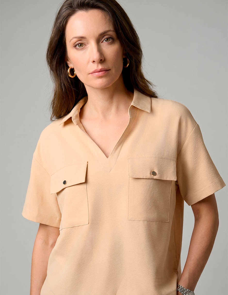 Blusa manga corta para mujer 4