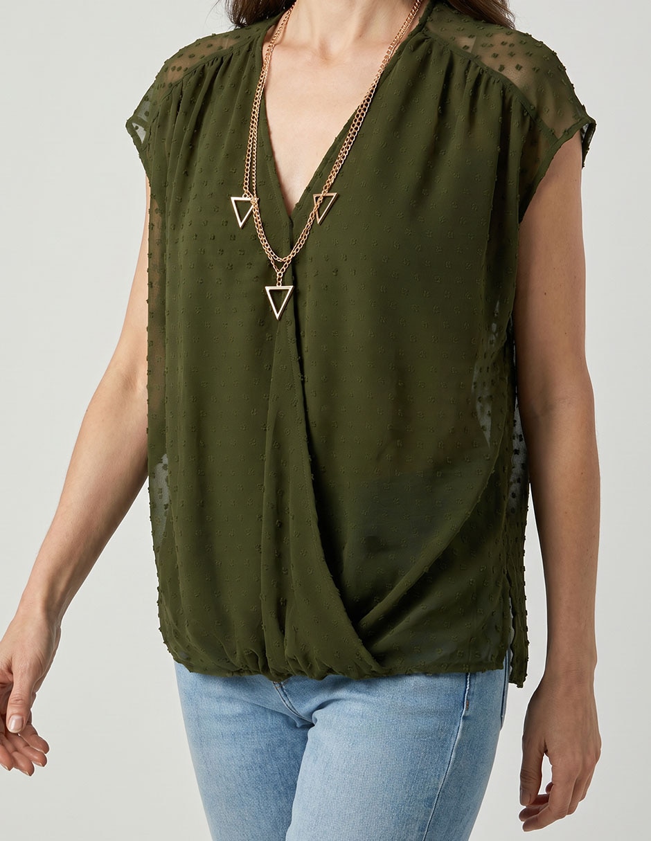 Blusa manga corta para mujer 3