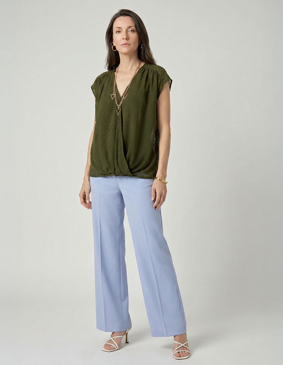 Blusa manga corta para mujer