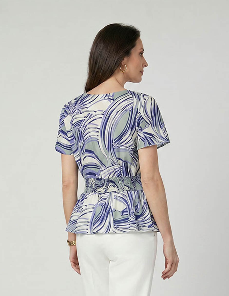 Blusa manga corta para mujer