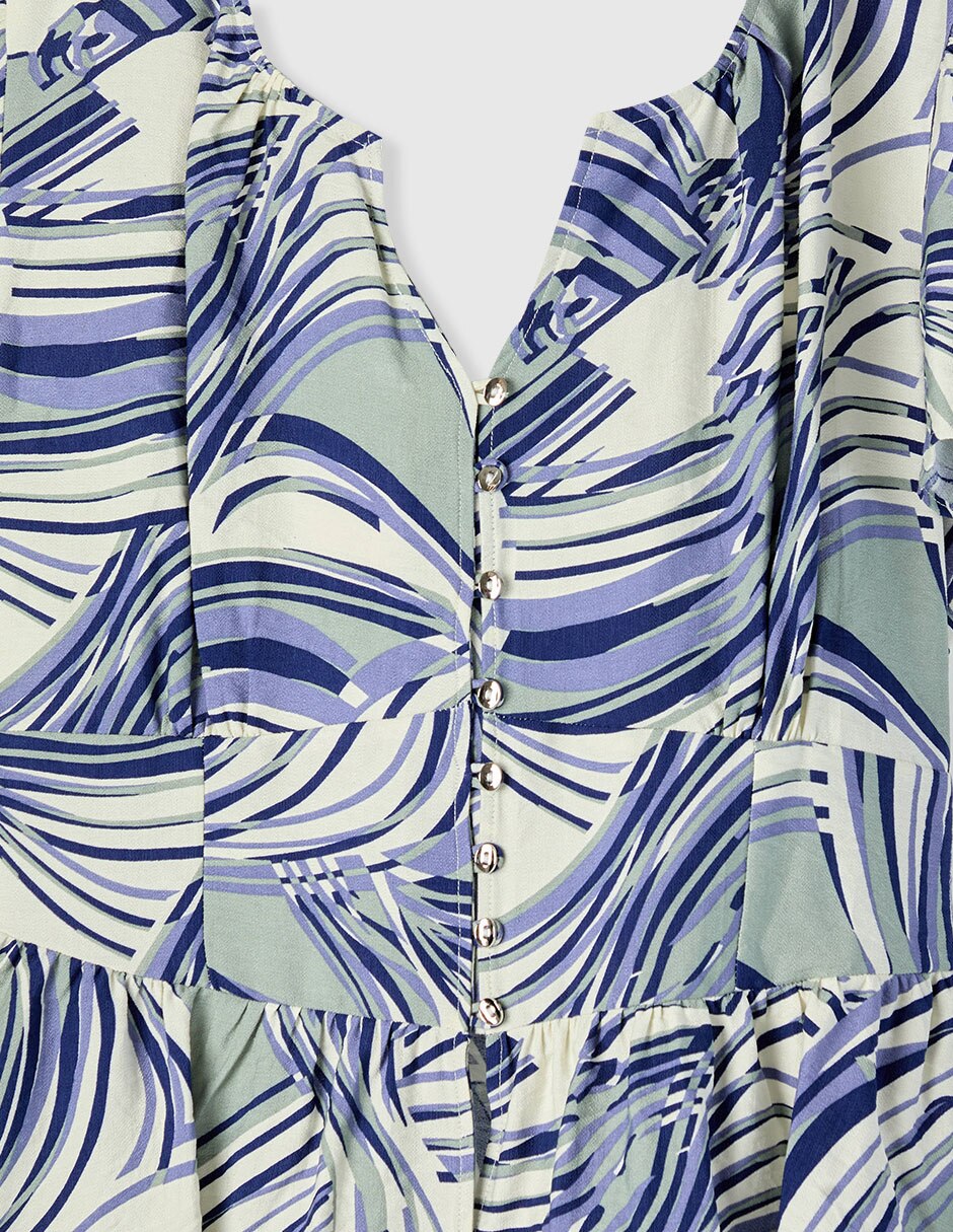 Blusa manga corta para mujer