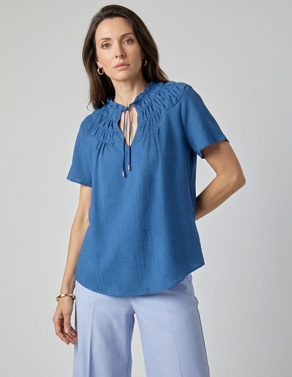 Blusa manga corta para mujer
