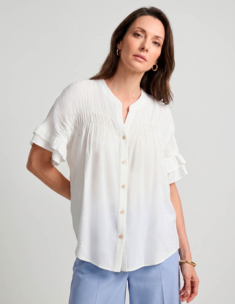 Blusa manga corta para mujer