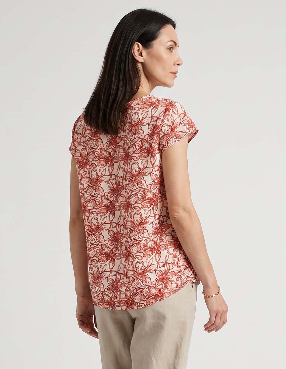 Blusa manga corta para mujer