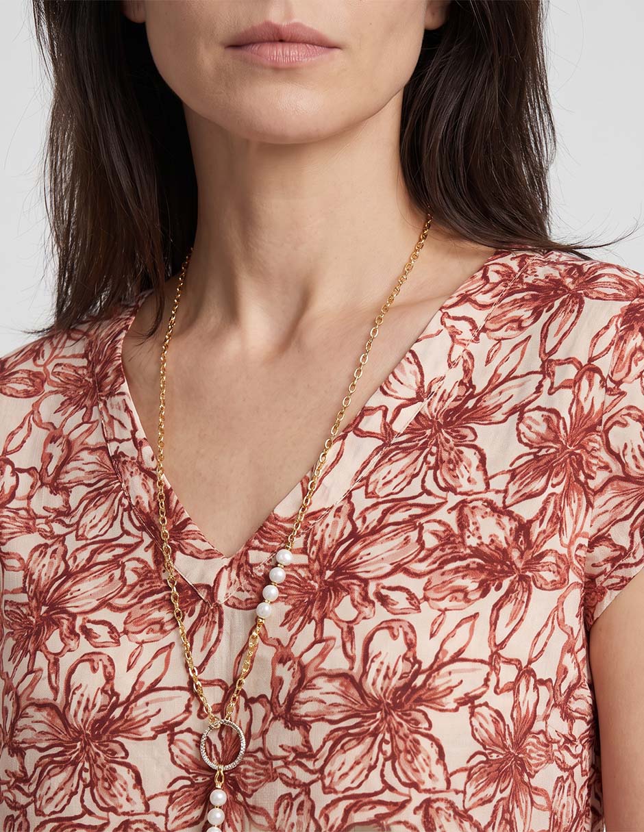 Blusa manga corta para mujer