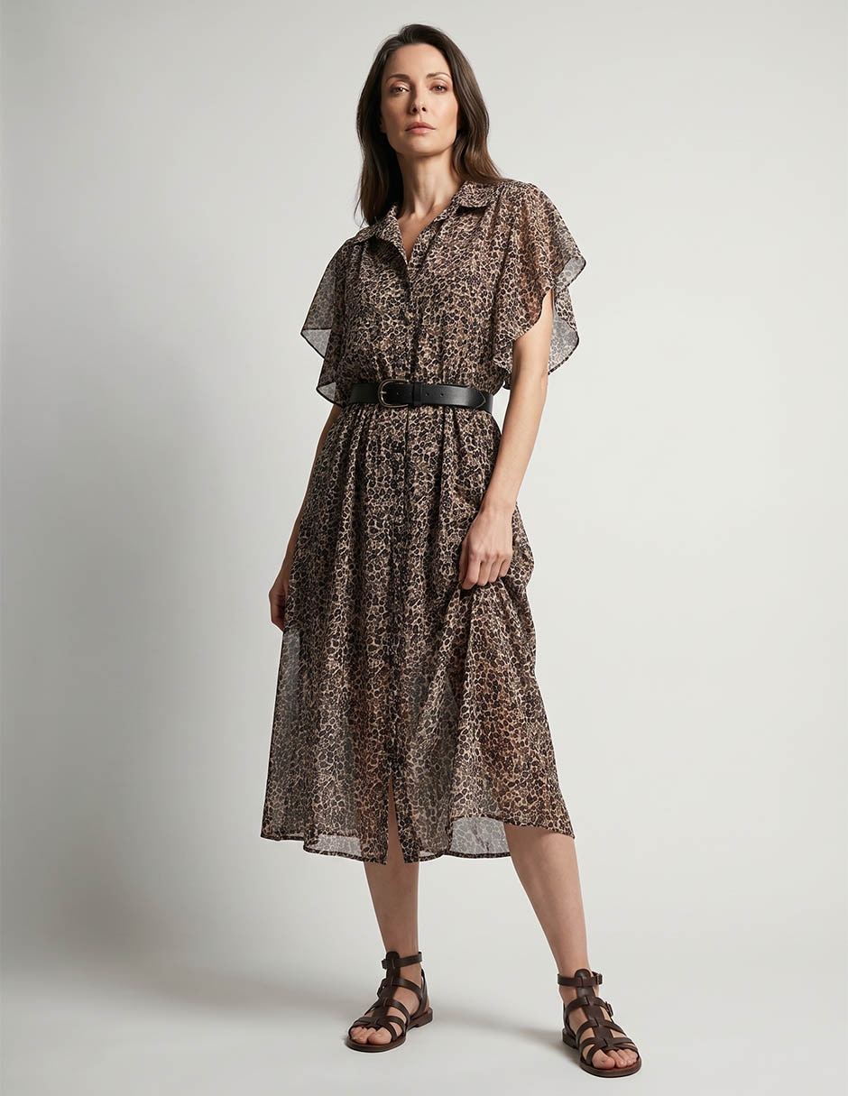 Vestido A La Rodilla Casual Para Mujer Vestido A La Rodilla Casual Para Mujer