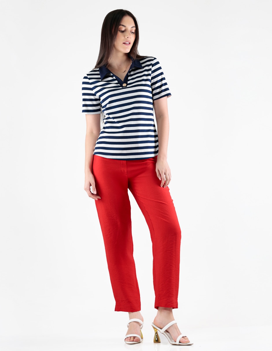 Blusa manga corta para mujer 4