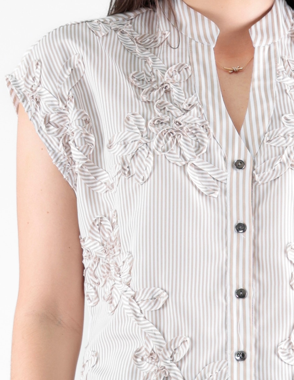 Blusa manga corta para mujer
