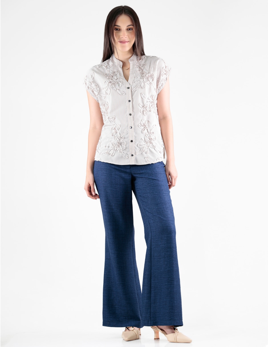 Blusa manga corta para mujer