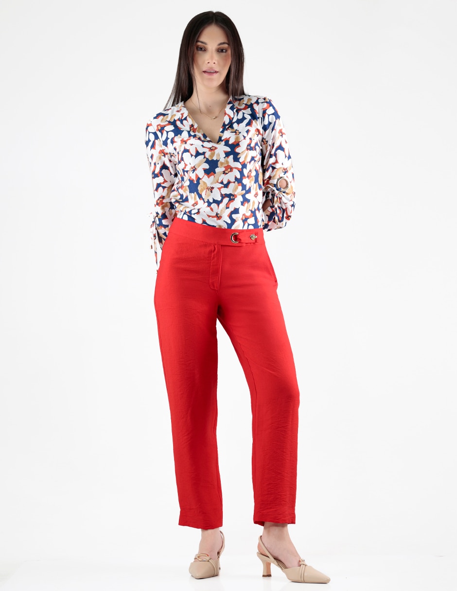 Pantal—n regular regular para mujer 4
