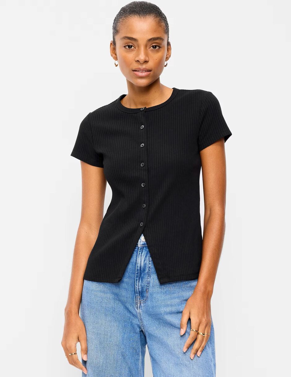 Blusa manga corta para mujer