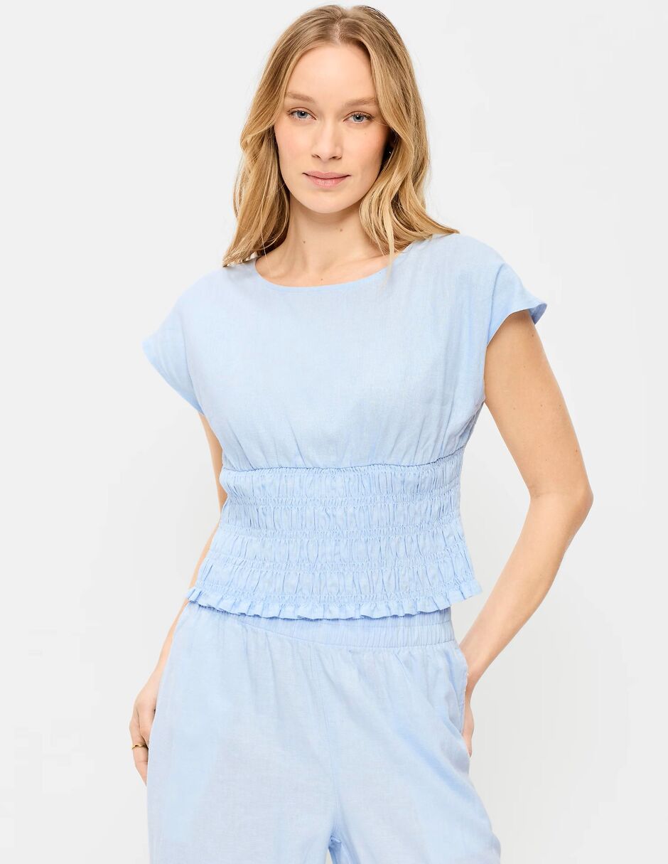 Blusa manga corta para mujer