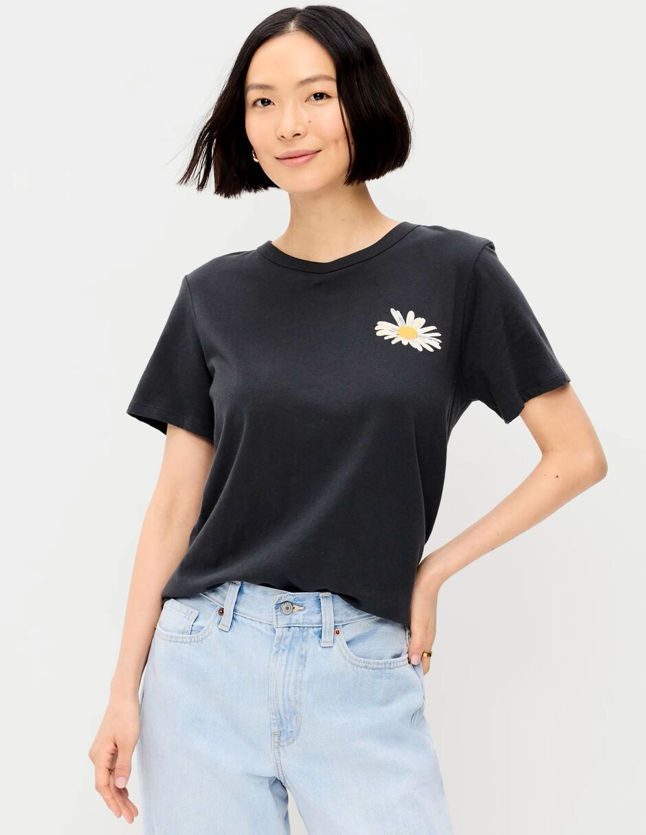 Playera manga corta cuello redondo para mujer Playera manga corta cuello redondo para mujer