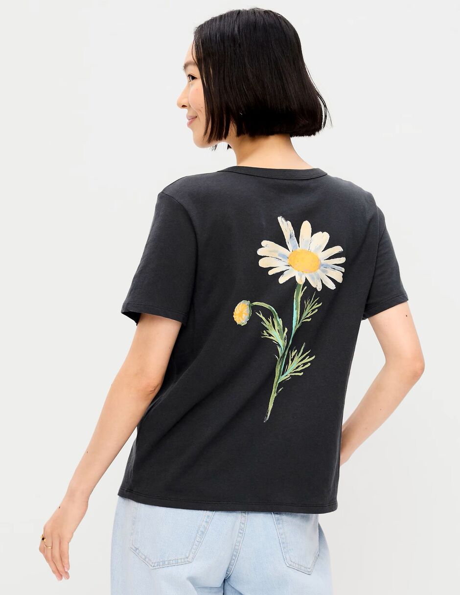 Playera manga corta cuello redondo para mujer 2