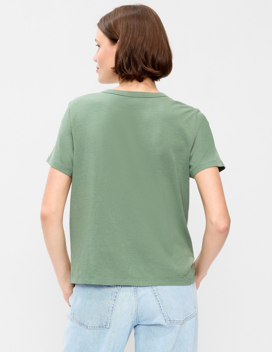 Playera manga corta cuello redondo para mujer 2