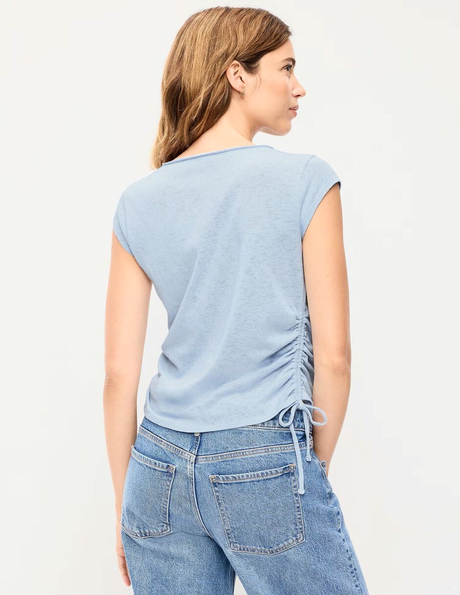 Playera manga corta cuello redondo para mujer 2
