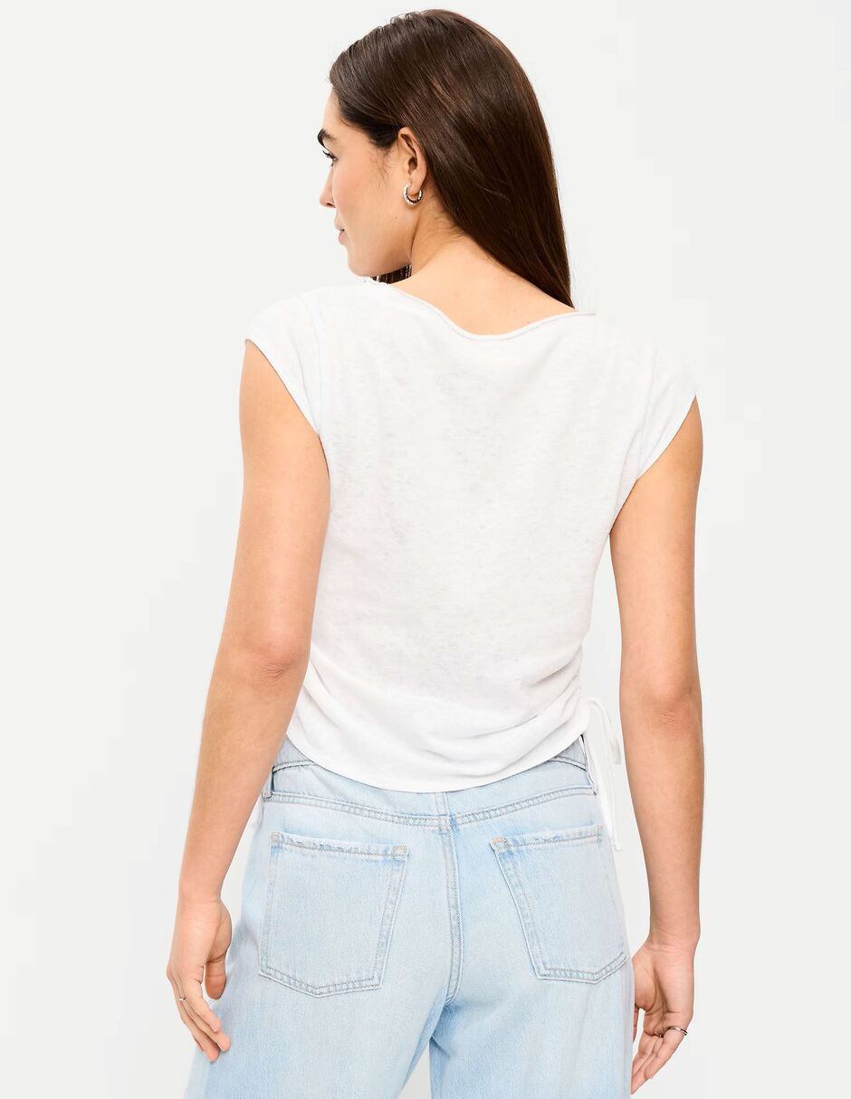 Playera manga corta cuello redondo para mujer 2