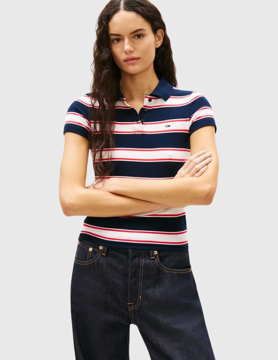 Playera tipo polo Tommy Jeans para mujer