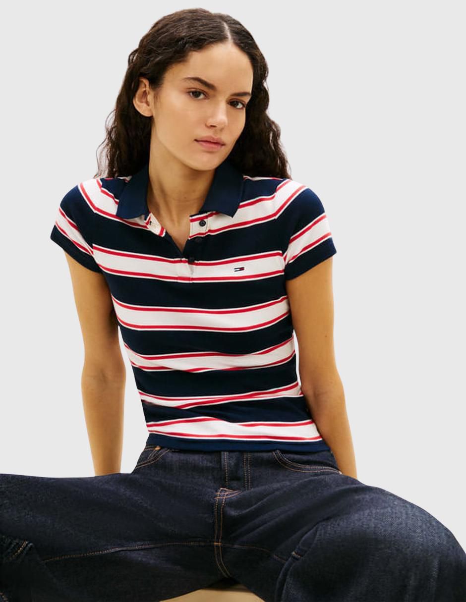Playera tipo polo Tommy Jeans para mujer
