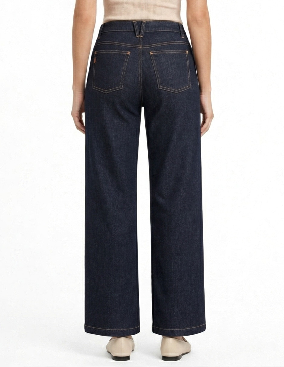 Jeans regular bota cintura 226966 denim para mujer 3